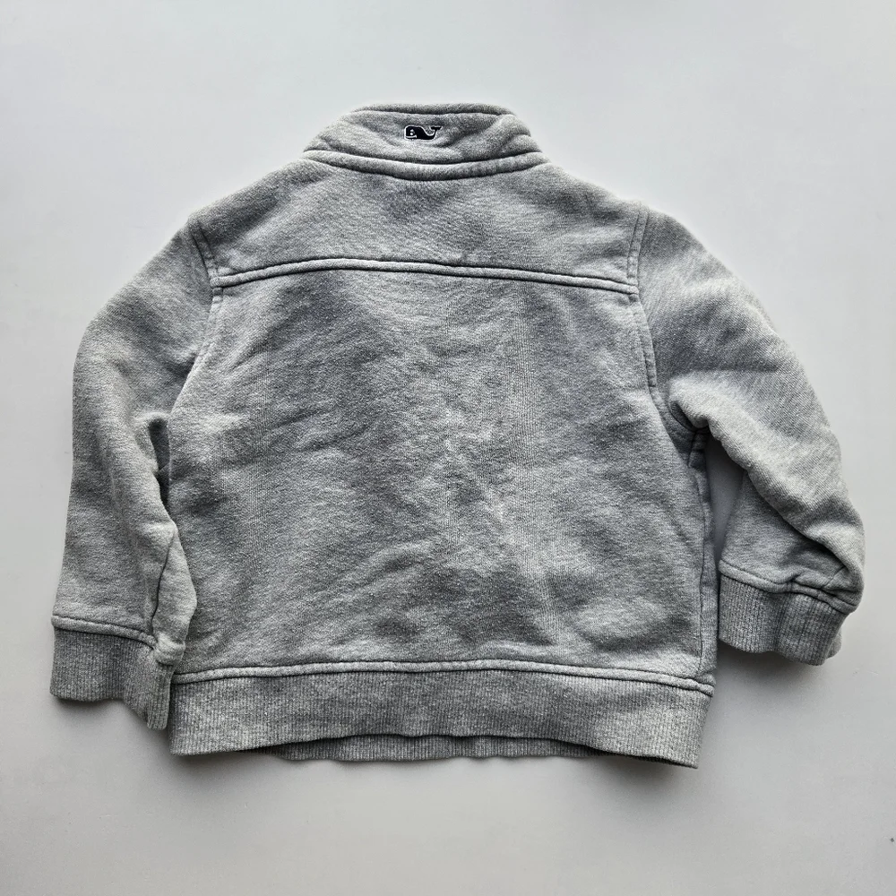 Vineyard Vines Light Gray Kids Quarter-Zip Sweatshirt 18m - Picture 4 of 5